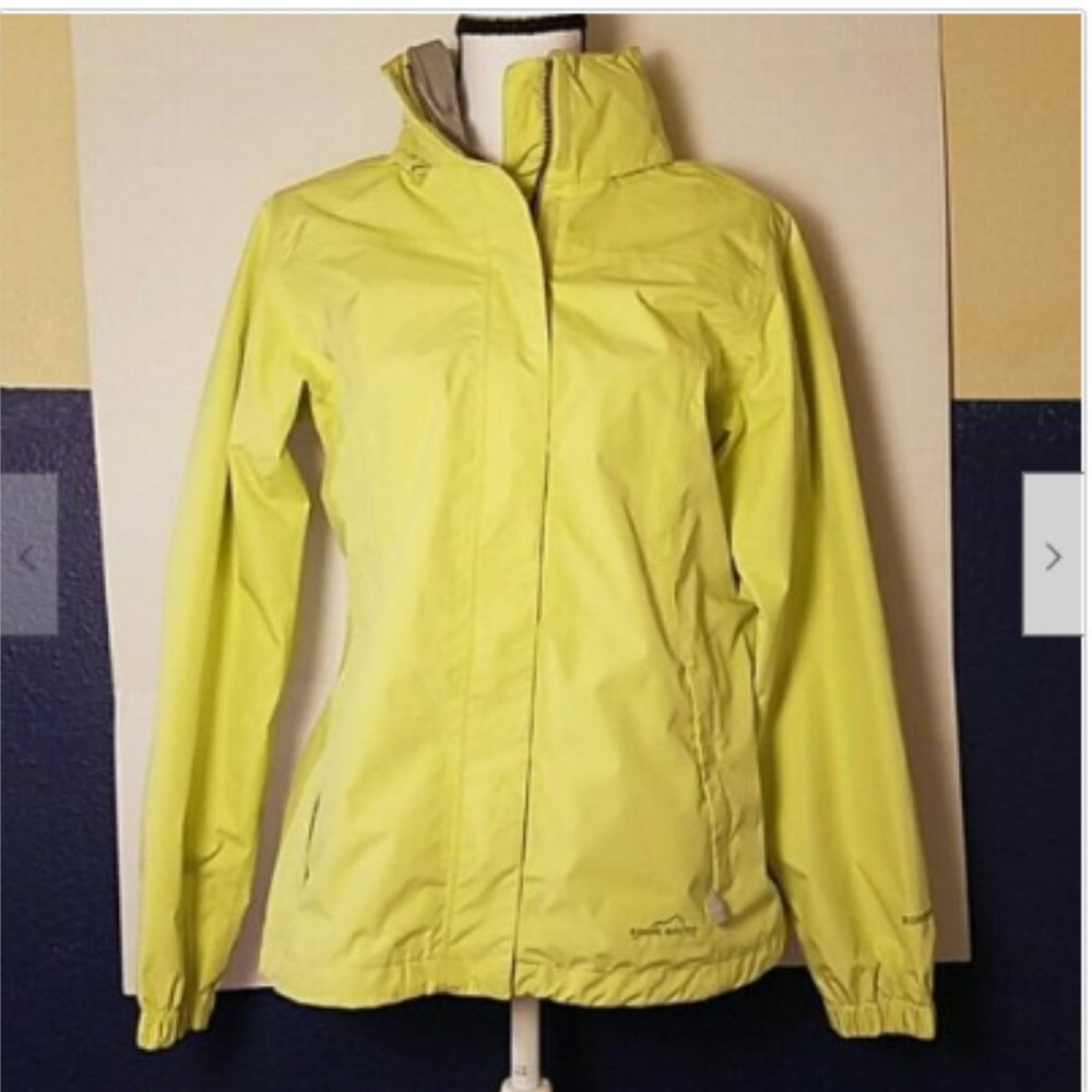 Eddie Bauer Jacket with Hidden Hood Lime Color M